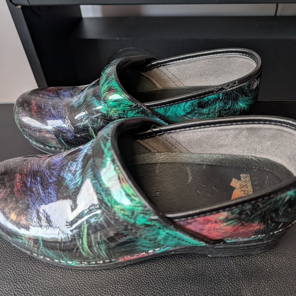 Dansko Professional Clogs | Size 40‎ | Galaxy Print Patent Leather | EUC - Picture 5 of 8